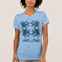 Turquoise houtskool Criscross Southwest-geïnspiree