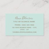 Turquoise Hummingbird Visitekaartje (Achterkant)