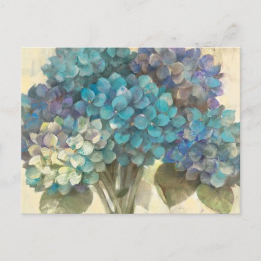 Turquoise Hydrangea Briefkaart (Voorkant)