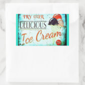 turquoise ijsje teken sticker (Tas)