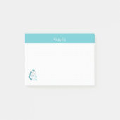 Turquoise, ik voel me knitty, zo knitty post-it® notes (Voorkant)