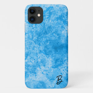 Turquoise Ink Mess Gepersonaliseerde Telefoonhoes iPhone 11 Hoesje