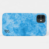 Turquoise Ink Mess Gepersonaliseerde Telefoonhoes Case-Mate iPhone Case (Achterkant (horizontaal))