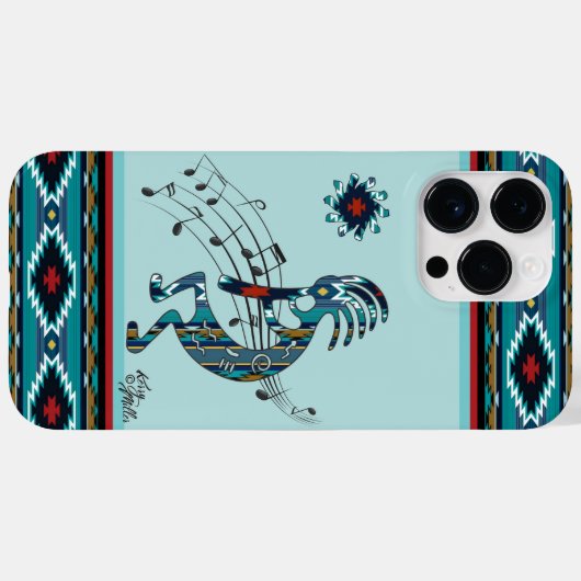 Turquoise iPhone Case (Achterkant (horizontaal))