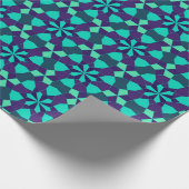 Turquoise Islamitische geometrisch Cadeaupapier (Hoek)