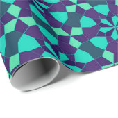 Turquoise Islamitische geometrisch Cadeaupapier (Rol Hoek)