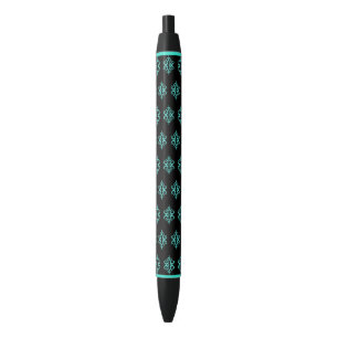 Turquoise Kanten Schrijfpenselen Zwarte Inkt Pen