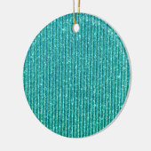 Turquoise Keep Calm and Jouw tekst Festive Keramisch Ornament (Links)