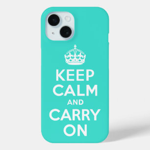 Turquoise Keep Calm en Carry on