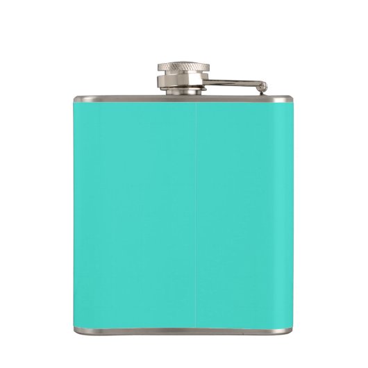 Turquoise Keep Calm en Carry on Heupfles (Achterkant)