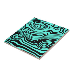 Turquoise keramische Tegel golven - kies kleuren Tegeltje