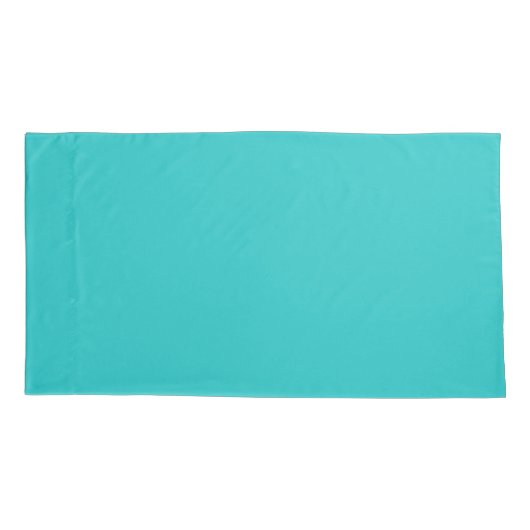 Turquoise King Sized Pair of Pillowcases Kussensloop (Achterkant-Links)