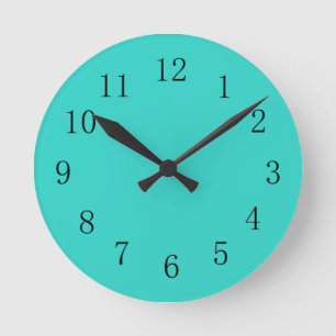 Turquoise Kitchen Kitchen Clock Ronde Klok