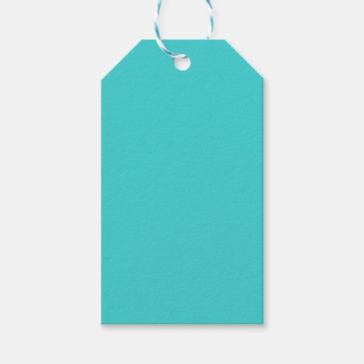 Turquoise kleur cadeaulabel (Voorkant)