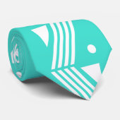 Turquoise kleur stropdas (Opgerold)