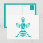 turquoise knifewing briefkaart (Voorkant / Achterkant)
