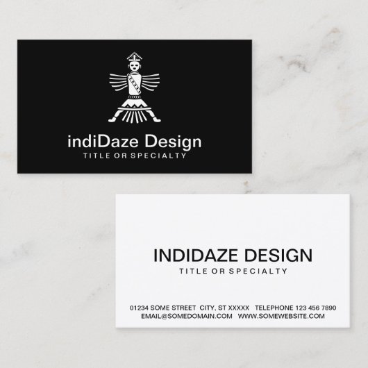 turquoise knifewing visitekaartje (Voorkant / Achterkant)