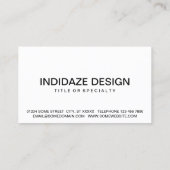 turquoise knifewing visitekaartje (Achterkant)