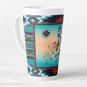 Turquoise Kokopelli Latte Mok (Linkerhoek)