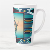 Turquoise Kokopelli Latte Mok (Rechts)
