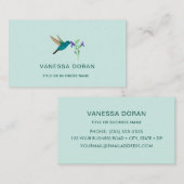 Turquoise kolibrie Visitekaartje (Voorkant / Achterkant)