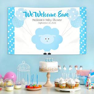 Turquoise Lamb Balloon Boy Baby shower Schattige K Spandoek