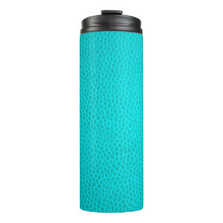 Turquoise leather skin texture skin thermosbeker