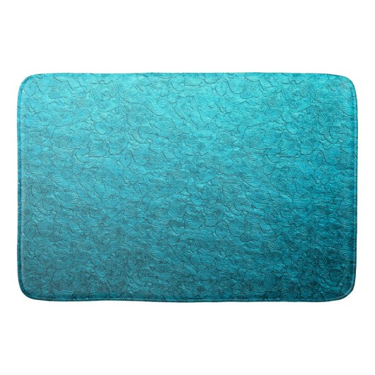 Turquoise Leaves Badmat (Voorkant)