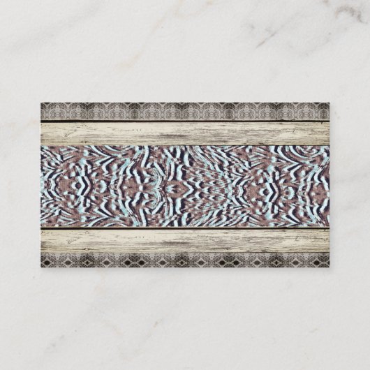 Turquoise lederen land Westerne Visitekaartjes (Voorkant)