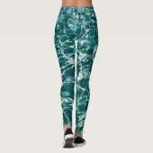 turquoise Leggings van de waterstroming (Achterkant)