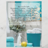 Turquoise Lemon Cleaning Service Sjabloon Business Flyer (Achterkant)