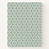 Turquoise lentebloemen notitieboek (Achterkant)