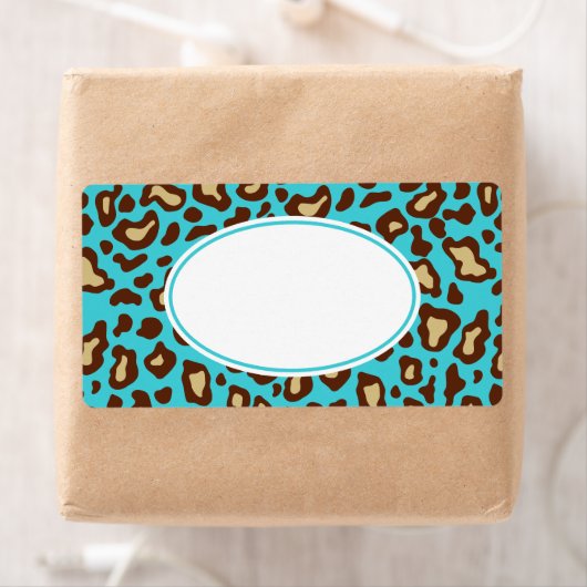 Turquoise Leopard Labels (Insitu)