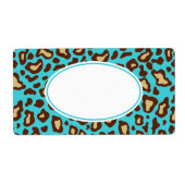 Turquoise Leopard Labels (Voorkant)