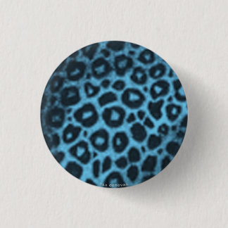 Turquoise Leopard Pin Ronde Button 3,2 Cm