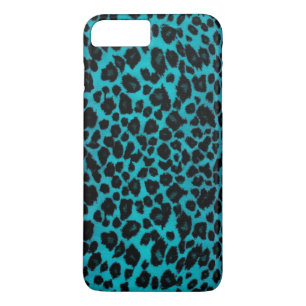 Turquoise Leopard Print iPhone 8 Plus / 7 Plus Hoesje