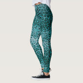 Turquoise Leopard Print Leggings (Links)
