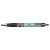 Turquoise Leopard Teacher School Kantoor Pen Gift (Achterkant)