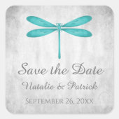 Turquoise libellule Enregistrer les stickers de da (Devant)