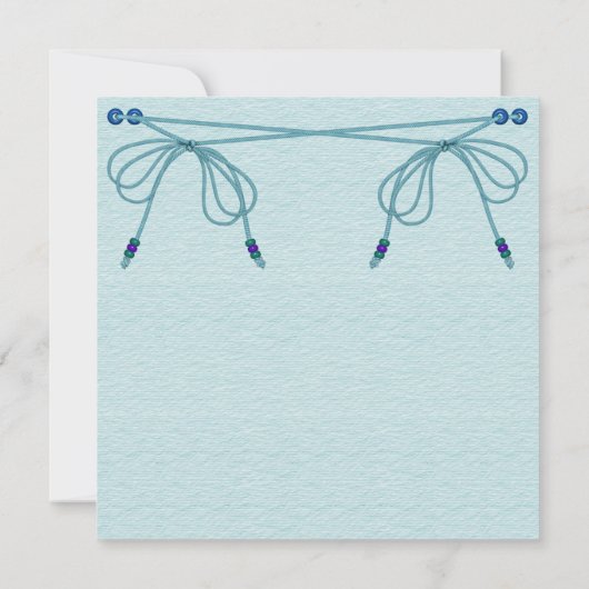 Turquoise liefde knopen bruiloft (Achterkant)