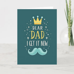 Turquoise Lieve Papa Gevoelskaart Kaart