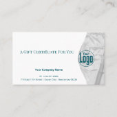 Turquoise Life Coach Code QR Certificat cadeau ima (Devant)