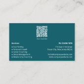 Turquoise Life Coach Services Carte de visite de l (Dos)