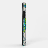 Turquoise & Lime Bloemen Case-Mate iPhone Case (Achterkant/rechts)