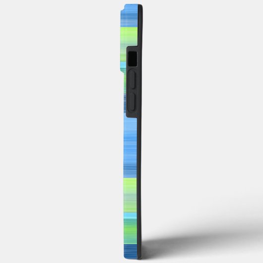 Turquoise Lime Green Waterverf Stripes Pattern Case-Mate iPhone Case (Achterkant / Links)