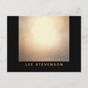 Turquoise Linen Gold Circles Beauty Salon 2 Briefkaart