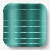 Turquoise Lint Bruiloftsborrel Papieren Bordje (Voorkant)