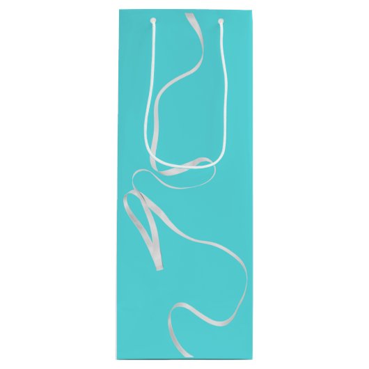 Turquoise & Lint Wijn Cadeautas (Voorkant)