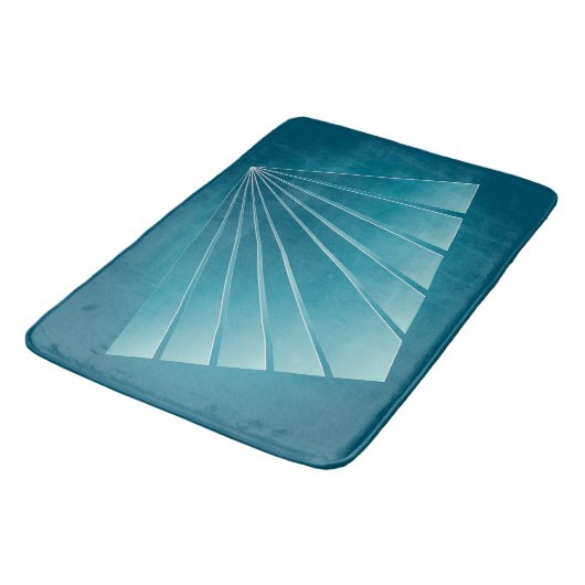 Turquoise linten badmat (Gekanteld)