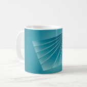 Turquoise linten koffiemok (Voorkant links)